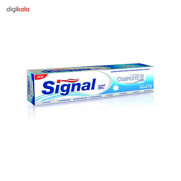 خمیر دندان سیگنال مدل Complete 8 White تیوب 100 میلی لیتر