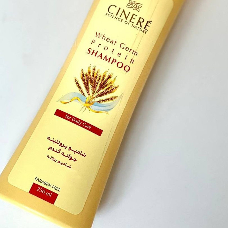 شامپو تقویتکننده مو سینره (Wheat Germ) 250 میلیلیتر مناسب انواع مو حاوی ویتامین E و B5